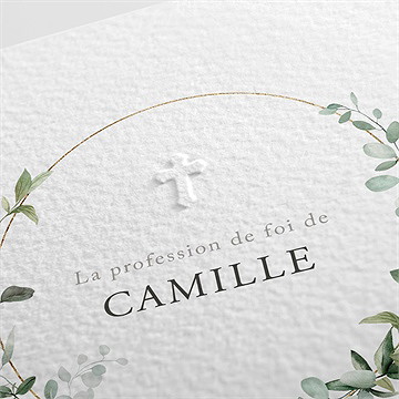 Faire-part profession de foi solennel - Détail du faire-part