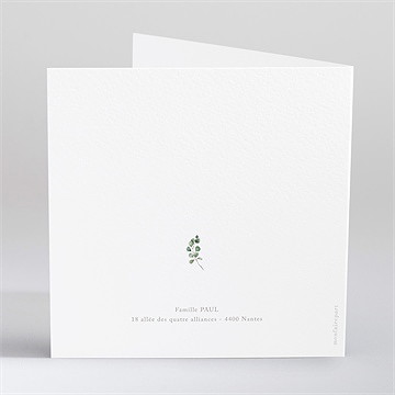 Faire-part profession de foi solennel - Dos du faire-part