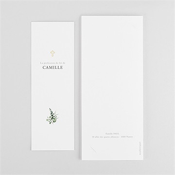 Faire-part profession de foi solennel photomaton - Dos du faire-part