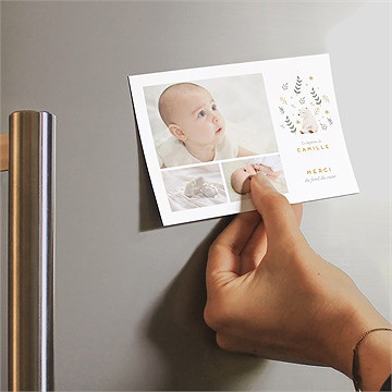 Remerciement baptême nounours - Mise en situation