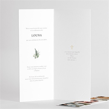 Faire-part confirmation belle poésie photomaton - Détail du faire-part