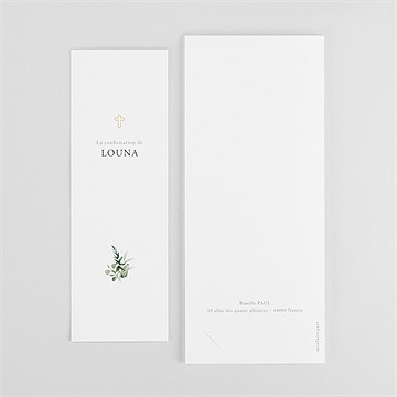 Faire-part confirmation belle poésie photomaton - Dos du faire-part