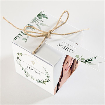 Boîte de dragées confirmation belle poésie - Dessus de la boîte