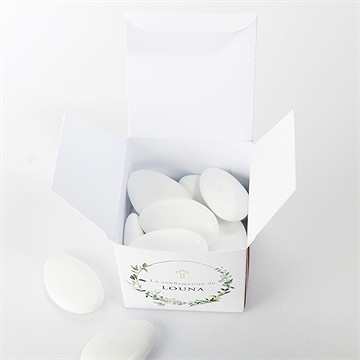 Boîte de dragées confirmation belle poésie - Intérieur de la boîte