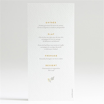 Menu baptême nounours - Dos du menu