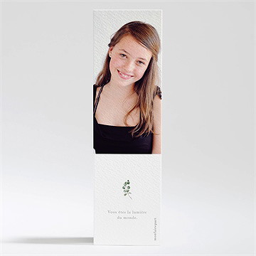 Signet confirmation belle poésie - Dos du signet