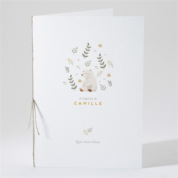 Livret de messe baptême nounours