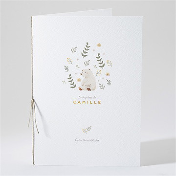 Livret de messe baptême nounours