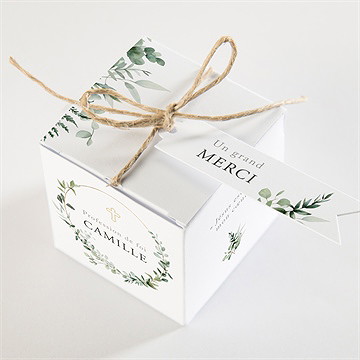 Boîte de dragées profession de foi solennel - Dessus de la boîte