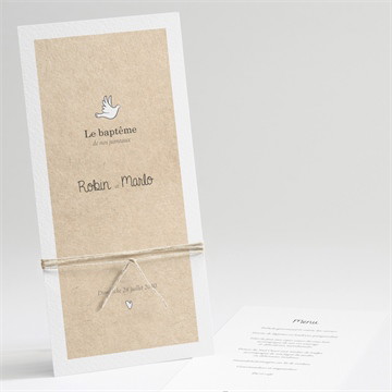 Menu baptême pictos jumeaux magnet