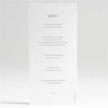 Menu communion transcendance - Dos du menu