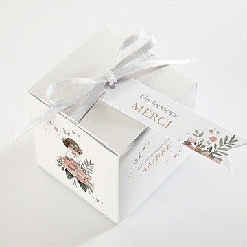 Boîte de dragées communion beauté au naturel - Dessus de la boîte