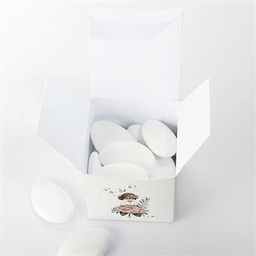 Boîte de dragées communion beauté au naturel - Intérieur de la boîte