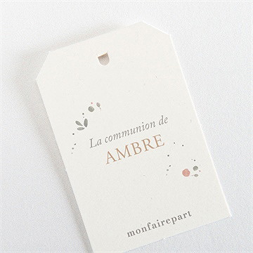 Etiquette communion beauté au naturel - Dos de l'étiquette