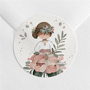 Sticker communion beauté au naturel