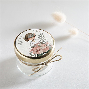 Sticker communion beauté au naturel - Mise en situation