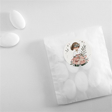 Sticker communion beauté au naturel - Mise en situation