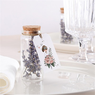 Mignonette communion beauté au naturel étiquette - Mise en situation