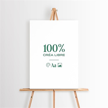 Panneau bienvenue 100% à créer