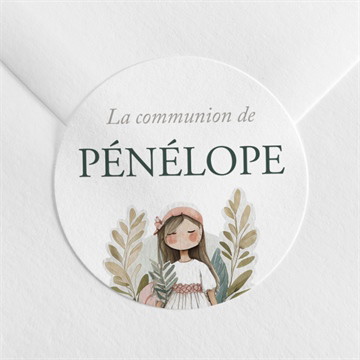 Sticker communion jolie bohème étui