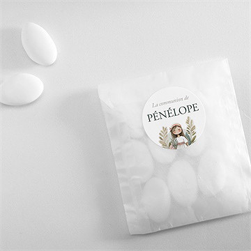 Sticker communion jolie bohème - Mise en situation