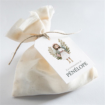 Etiquette communion jolie bohème - Mise en situation