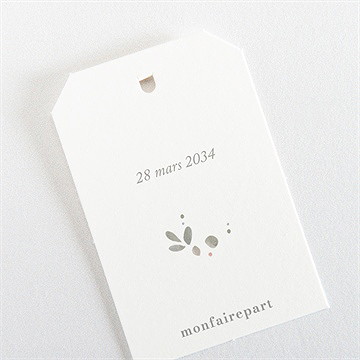 Etiquette communion jolie bohème - Dos de l'étiquette