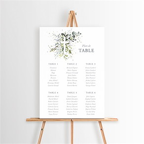 Plan de table baptême en lumière