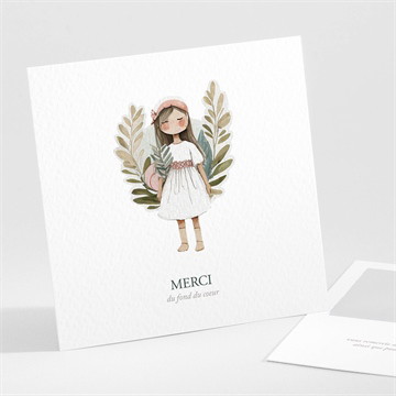 Remerciement communion jolie bohème étui