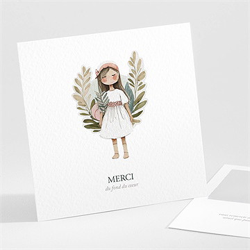 Remerciement communion jolie bohème