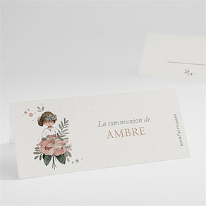 Marque-place communion beauté au naturel