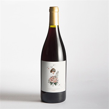 Etiquette de bouteille communion beauté au naturel - Mise en situation