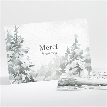 Remerciement décès paysage enneigé