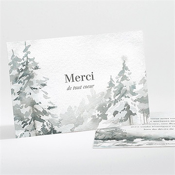 Remerciement décès paysage enneigé