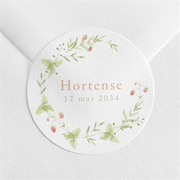 Sticker naissance fraises de printemps