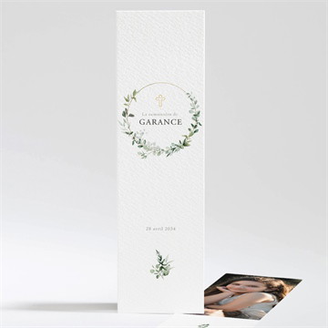 Signet communion gravée au coeur or