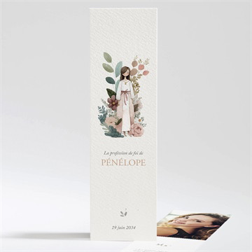 Signet profession de foi trésor carré plié