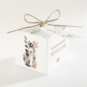 Boîte de dragées profession de foi trésor