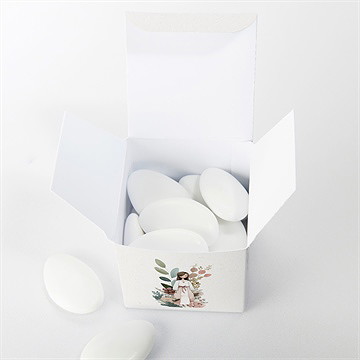 Boîte de dragées profession de foi trésor - Intérieur de la boîte