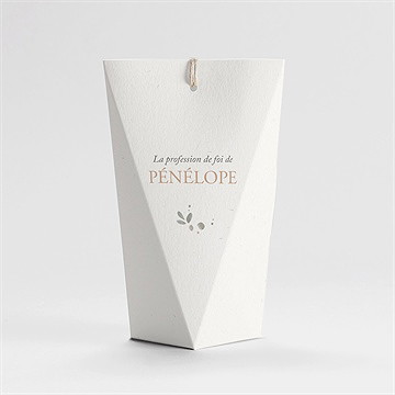 Boîte de dragées profession de foi trésor étui - Dos de la boîte