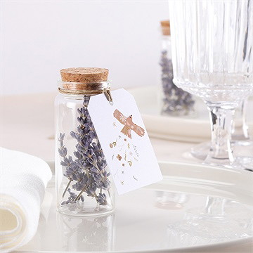 Mignonette communion belle colombe étiquette - Mise en situation