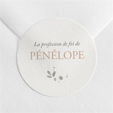 Sticker profession de foi trésor carré plié