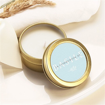 Bougie communion ferveur or