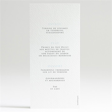 Menu communion ferveur - Dos du menu