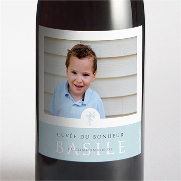 Etiquette de bouteille communion ferveur