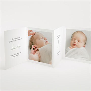 Faire-part naissance écureuil accordéon - Intérieur du faire-part