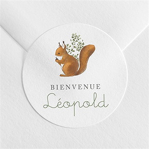 Sticker naissance écureuil