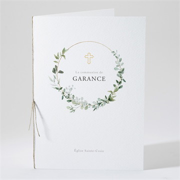 Livret de messe communion gravée au coeur or