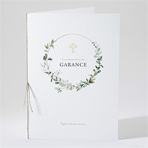Livret de messe communion gravée au coeur