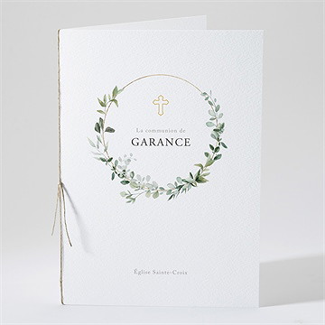 Livret de messe communion gravée au coeur